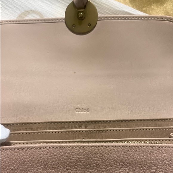 Chloe Powder Light Pink Leather Wallet Gold Hardware - Picture 12 of 16